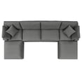 thumbnail image 5 of Modular Lounge Sectional Deep Sofa Set, Charcoal Grey Gray, Fabric, Modern Contemporary, Outdoor Patio Balcony Cafe Bistro Garden Furniture Hotel Hospitality, 5 of 10
