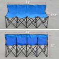 Sunrise Portable Outdoor 4 Person Sideline Bench Folding Team Sport