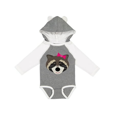 

Inktastic Raccoon Girl Animal Gift Baby Girl Long Sleeve Bodysuit