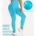 thumbnail image 5 of QRIC Women Leggings Smile Contour High Waist Workout Gym Yoga Pants Tummy Control Activewear Slimming Tights, 5 of 6