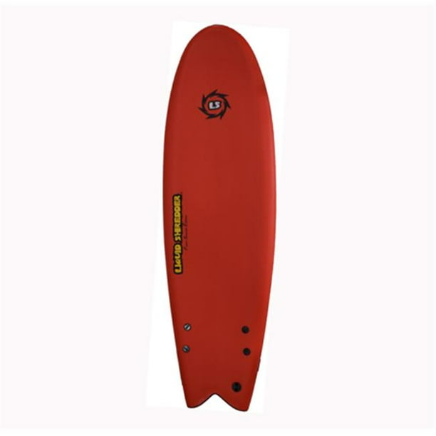 Liquid Shredder 5 ft. 10 in. FSE Fish EPSPE Soft Surf Board, Red