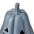 thumbnail image 5 of Clay Pumpkin Jack-o'-Lantern Tabletop Decor, Gray, 13", Fall Indoor by Way To Celebrate, 5 of 6