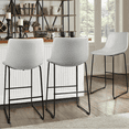 thumbnail image 6 of Waleaf 30 inch Bar Stools Set of 2,Counter Height Bar Stools with Back, Modern PU Leather Stools with Metal Leg and Footrest, 6 of 7