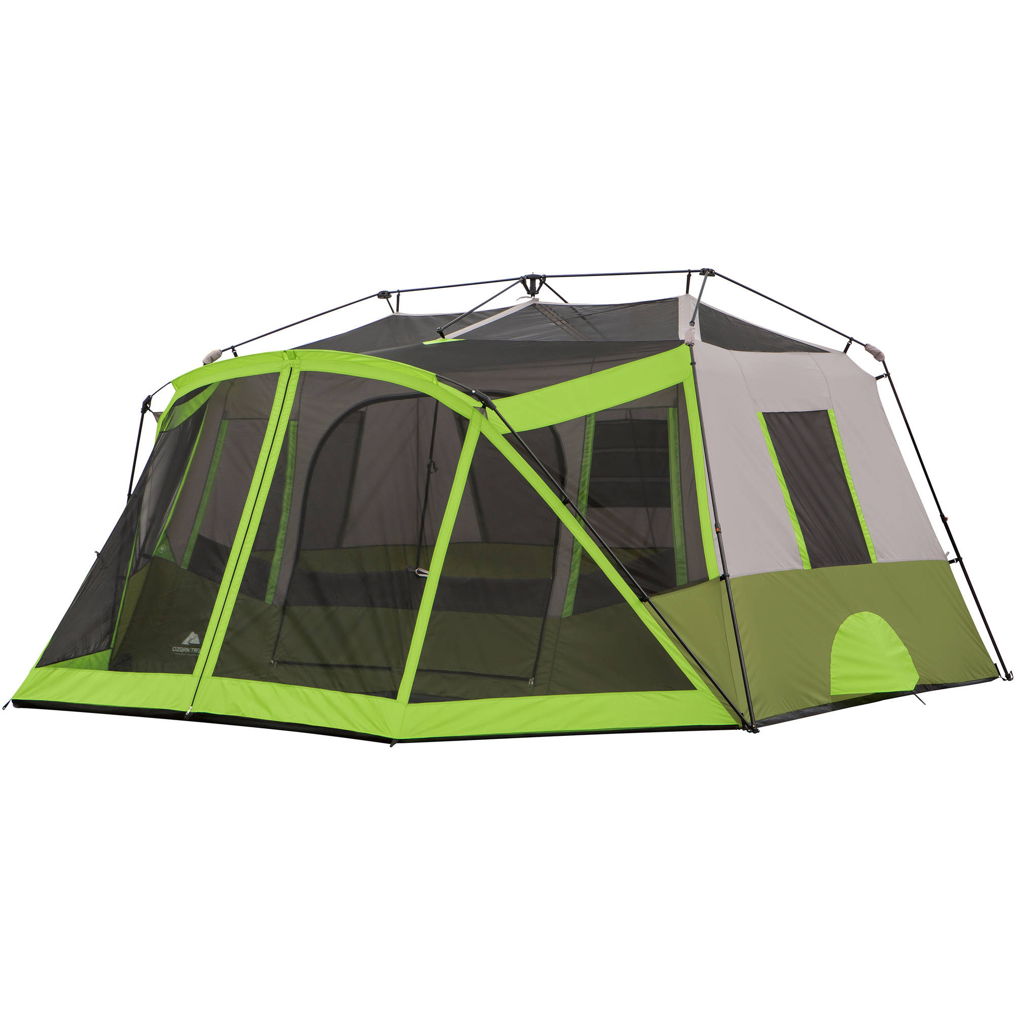 Carpa tipo cabaña instantánea Ozark Trail para 9 personas con habitación con mosquitero, 2 habitaciones, 14 pies x 13.5 pies, 40.8 lb 2