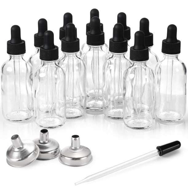 Frascos cuentagotas de vidrio AOZITA de 60 ml con embudos y pipeta