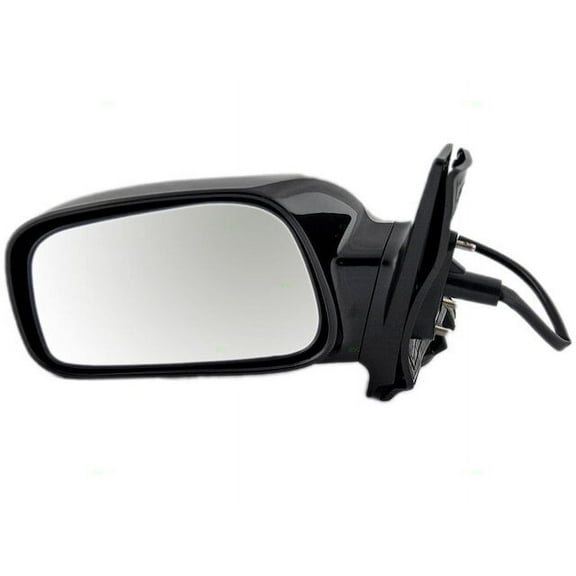 Left Driver Side Power Mirror - Gloss Black, Non-Foldaway - Compatible with 2003 - 2008 Toyota Corolla LE and S Sedan 4-Door 1.8L 4-Cylinder 2004 2005 2006 2007
