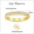 thumbnail image 3 of AFFY 0.25 Carat Diamond Wedding Band Ring for Women and Men Round Lab Grown Diamond Half Eternity Anniversary Rings in 14K Solid Yellow Gold, Ring Size 8, 3 of 7