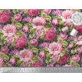thumbnail image 2 of Soimoi Cotton Duck Fabric Leaves & Peony Floral Print Fabric by Yard 42 Inch Wide, 2 of 3