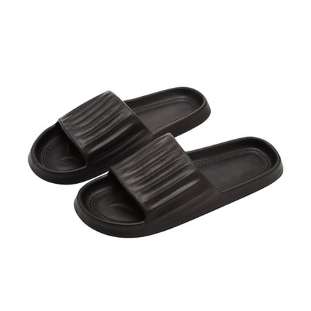 

Up to 30% off!Kukoosong Flat Sandals for Women Men Slippers Home Couple Shoes Indoor Outside Soft Soled Slippers Women Sandals Black 42-43