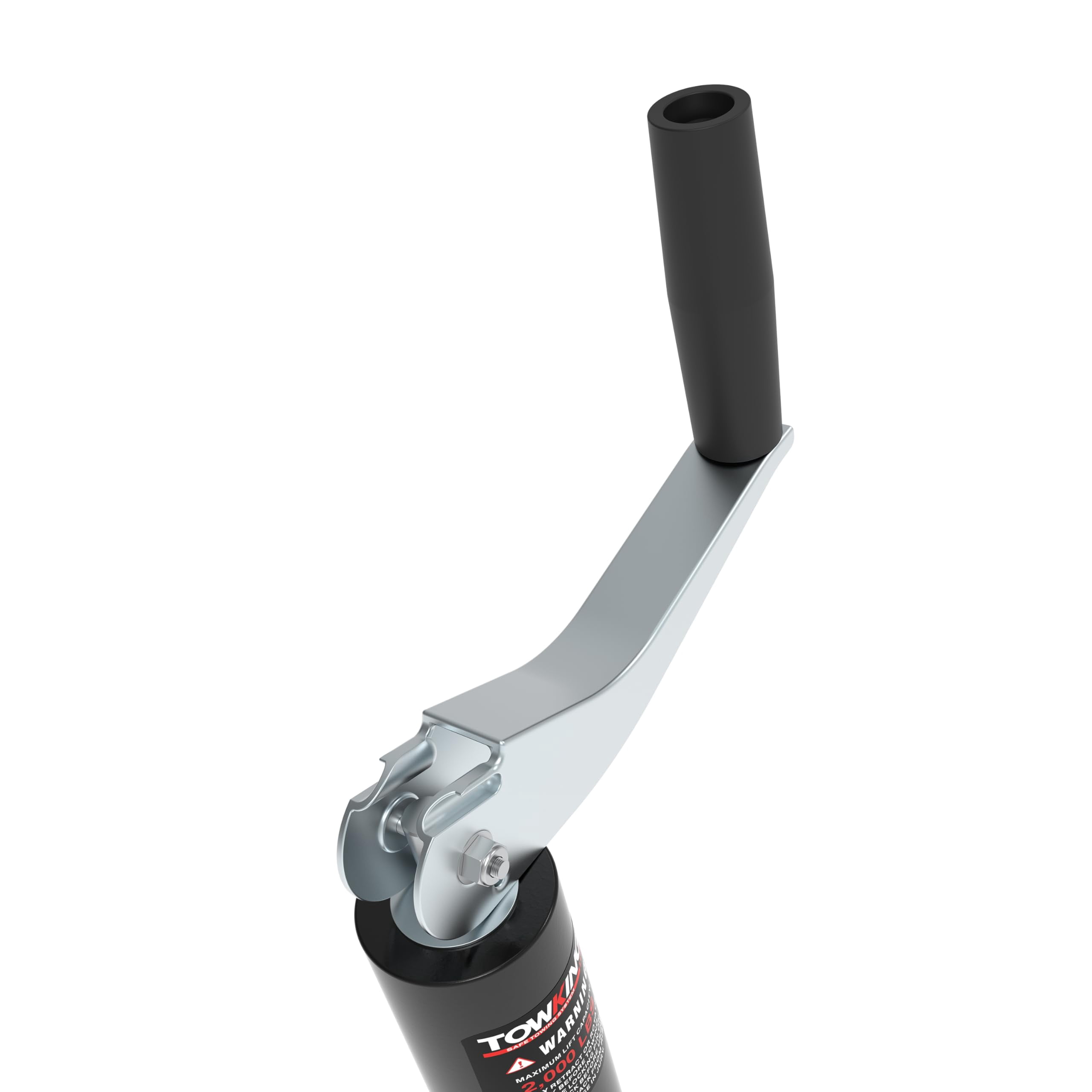 TOWKING A Frame Trailer Jack with Drop Leg, 15" Vertical Travel, 2000 lbs, for RV, Trailer and More, Black