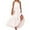 Beige, variant on IUZSOKIL Sundresses for Women Maxi Sleeveless Halter Tie Back Ruffle Tiered Maxi Beach Built in Bra Dress Flowy Pleated Dresses Light Blue L