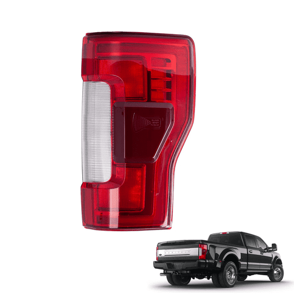 LED Tail Light Assembly for 2017-2019 Ford F250 F350 F450 F550 Super Duty (Right) - Red Smoke, Blind Spot Ready