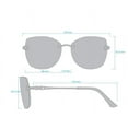 thumbnail image 5 of Southpole Women's 1093SP Frameless UV400 Protective Metal Cat Eye Fashion Sunglasses, 60mm, 5 of 6
