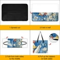 thumbnail image 4 of Duckling Waves Flag Flower Field Night Waterproof Picnic Blanket with Foldable Zipper, Suitable for Outdoor Use, Suitable for Travel, Camping, Beaches, Parks, Grasslands, Picnic Blanket Accessories, 4 of 8