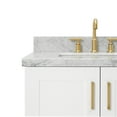 thumbnail image 5 of Ariel Taylor 43 In. Left Offset Rectangle Sink Vanity With Carrara White Marble Countertop In White, 5 of 11