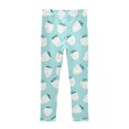 thumbnail image 4 of joogoo Girls' Leggings Strawberry on Blue Yoga Pants 6T, 4 of 8