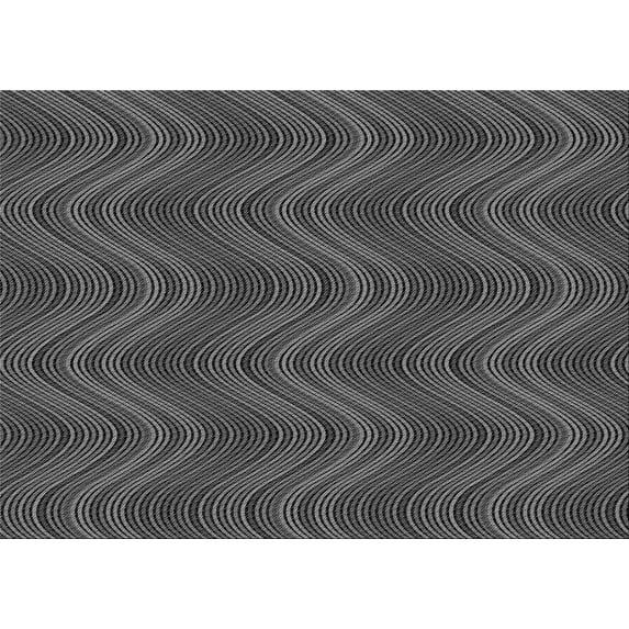 Ahgly Company Indoor Rectangle Patterned Charcoal Black Area Rugs, 4' x 6'