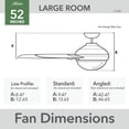 thumbnail image 3 of Hunter 52 inch Indoor Ceiling Fan with LED Light and Remote Control - Black Modern Ceiling Fan, Standard Mount, 4 Blades, For Bedroom, Living Room, or Kitchen - Dempsey 52388, Matte Black, 3 of 16