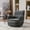 Black, variant on MOONMISS Boucle Upholstered 360°Swivel Fabric Striped Armrest Leisure Chair for Living room-Dark Gray