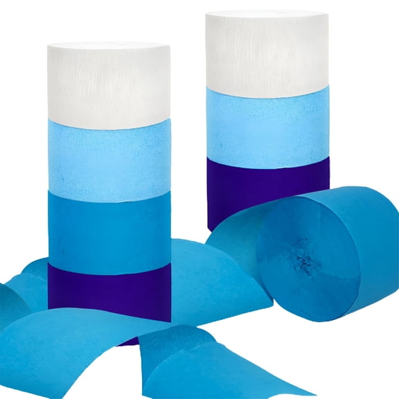 CCOCC Crepe Streamer 8 Rolls Party Decoration Cuttable Practical Baby Bridal Shower Decoration Crepe Paper Streamer