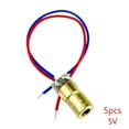thumbnail image 2 of 6mm Red Dot Diode Adjustable Red Copper Head diode pointer Module Woodworking Measuring Tool Parts, 5pcs, 5V, 2 of 7