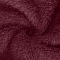 thumbnail image 6 of Black and Friday Clothing Sales Idoravan Long Sleeve Shirts for Women Winter Women's Round- Neck Plush Fall and Winter Loose Solid Pocket Warm Long Sleeve Blouse Tops Wine S, 6 of 6
