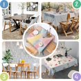 thumbnail image 4 of Pastel Cloud Starry Sky Square Tablecloth,Waterproof Square Table Cover,Wipeable Spillproof Washable Table Cover for Home Kitchen Party Decor 60"x60"(152x152cm), 4 of 6