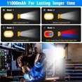 thumbnail image 4 of Rechargeable LED Work Light, 200w USB Portable Magnetic Work Light With 11000mAh Battery, Solar Flood Light With Bracket 3 Work Modes Suitable For Repairing Job Site, Camping, Construction Site, 4 of 6