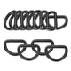 thumbnail image 1 of Uxcell 20-Pack Hebillas en D, 1 Pulgada Hebillas Metálicas en D No Soldadas para Bolsos/Delantales/Cinturones/Cuellos de Mascotas, Hardware de Anillo en D Semi-Circular [Negro], 1 of 6