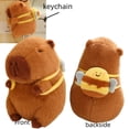 thumbnail image 3 of Peluche de capibara con forma de hoja de loto, tortuga, ostra, abeja, mochila, capibara, cosplay, unicornio, dinosaurio, boba, pan, anillo, decoración, animales de peluche, 3 of 5