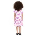 thumbnail image 5 of Barbie Toddler Girls Short Sleeve Drop Waist All Over Print Dress, Sizes 12M-5T, 5 of 6