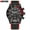 Red, variant on CURREN New Watches Men Luxury Brand Chronograph Men's Watches High Quality Leather Strap Quartz Wristwatch Relogio Masculino