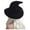 Black, variant on Witch Hat Top Hat Party Hats Witch Hat for Women Wide Brim Foldable Makeup Stage Wool Hats for Party Performance Accessory One Size