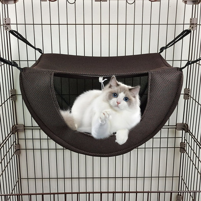 Hamaca transportadora de verano para gatos | Esterilla transpirable de malla tipo sándwich | Cama lavable a máquina para gatos en jaulas