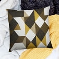 thumbnail image 2 of BANET  Geometric Throw Pillow Cushion Cover, Triangles Pattern in Shades Graphic Illustration, Decorative Square Accent Pillow Case 12x12in, 2 of 5