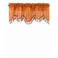 thumbnail image 2 of 1-Piece Solid Faux Silk Swag Waterfall Ascot Window Curtain Valance w/Tassels Trim Rod Pocket 55" x 18" Wave, 2 of 5