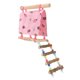 thumbnail image 1 of Bird Nest Hut Hammock Tent Vibrant Color Open Front and Back Bird Hammock Tent with Ladder for Bird Cage Accessories, 1 of 2