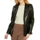 thumbnail image 4 of Blazer vinipiel color Negro AMAD Casual para mujer talla S, 4 of 5