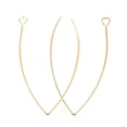 thumbnail image 2 of E621 - 10 pcs 304 Stainless Steel Gold Vaccum Plated LONG Earring Hooks with Parallel Loop - 41mm x 22mm, 2 of 2