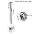 thumbnail image 2 of Uxcell 5/16-32 UNEF Tap and Die Set with 25mm Die Stock Handle Wrench 3 Pack, 2 of 7