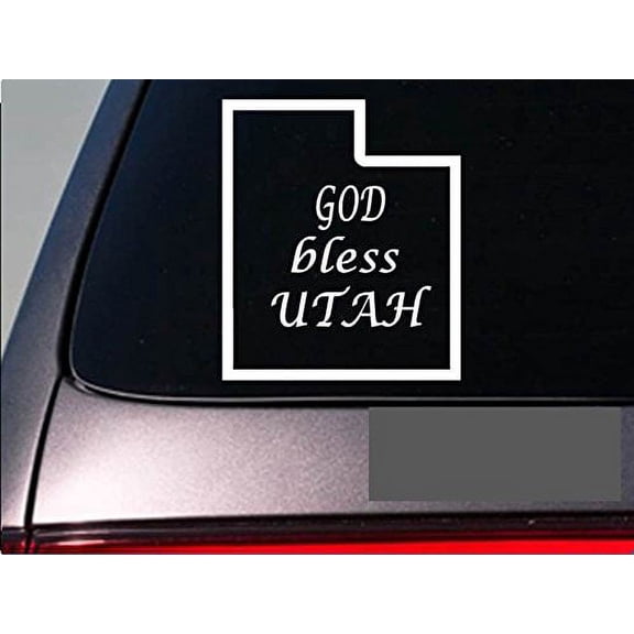Utah God Bless 6" sticker *E743* state outline home map decal vinyl