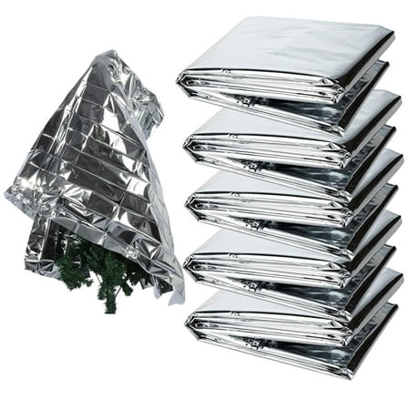 

Smrinog 5Pcs Reflective Mylar Film 82 x 47 in Double-side High Reflective Metallized Foil Garden Greenhouse Covering Foil Sheets for Plant Growth First Aid Outdoor Survival Mylar Sheet