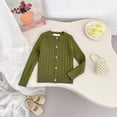 thumbnail image 5 of NIEWTR Toddler Boys & Girls Crewneck Sweater Cardigan Kids Long Sleeve Button Knit Tops Outwear2t 3t 4t 5t 6t 7t(A-Green,9-10 Years), 5 of 5