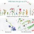 thumbnail image 5 of Spring Rectangle Tablecloth Waterproof Flower Botanical Border Fabric Table Cloth Stain and Wrinkle Resistant Spring Tablecloth for Dinner Kitchen and Party 60"x84", 5 of 6