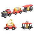 thumbnail image 1 of Kids Battery Electric Train Toy Set Wooden Track Train Compatible with Wooden Track Railway Children's Educational Toys Gifts, 1 of 5