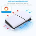 thumbnail image 3 of Horizontal Stand for PS5 Slim Console with 4-Port USB Hub, Base Stand Accessories for PlayStation 5 Slim Disc & Digital Edition, 3 of 6