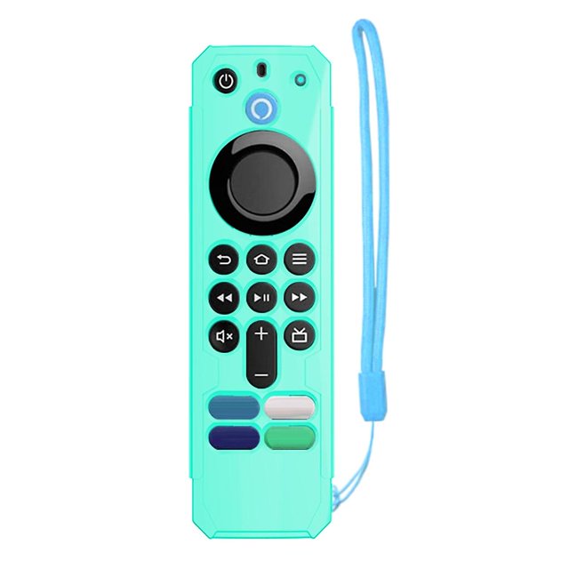 Funda de piel con soporte remoto a prueba de golpes para control remoto por voz de Alexa, bolsa remota de tercera generación