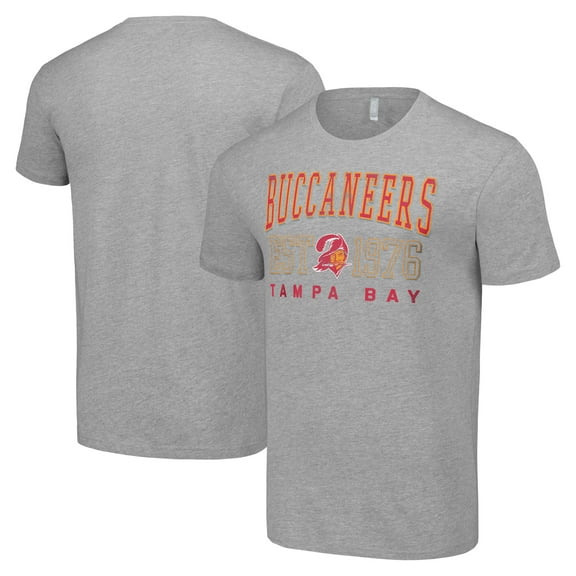 Men's Starter Heather Gray Tampa Bay Buccaneers Throwback Logo T-Shirt