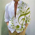 thumbnail image 1 of Camisa de manga larga de verano para hombre nueva de 2024, diseño con estampado musical, cómoda y elegante, ropa informal de gran tamaño, 1 of 6