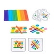 thumbnail image 1 of Juguetes Montessori, rompecabezas de palos de madera, regalos de cumpleaños, rompecabezas, Material manipulativo, rompecabezas de palos coloridos para CUTICAT Juguetes de rompecabezas, 1 of 7